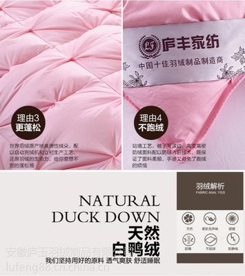 夏季爆款空調(diào)被夏涼被廬豐家紡輕薄羽絨被90白鴨絨清潔度高無異味